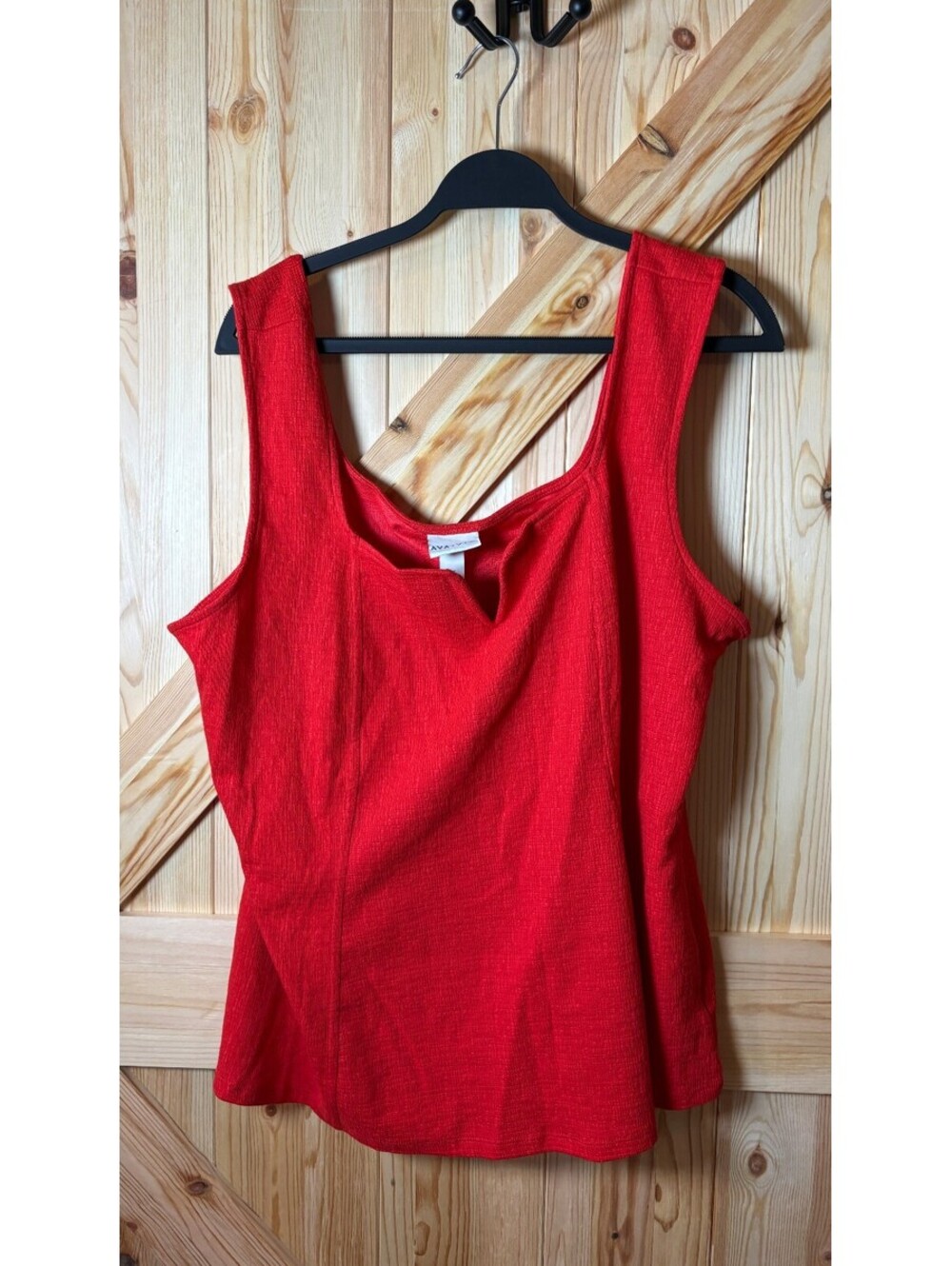 AVA & VIV Red Sleeveless Tank Top Size 3X